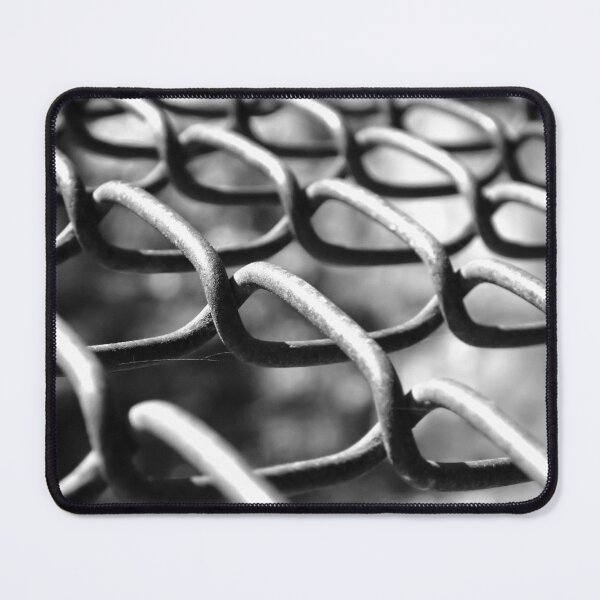 Item preview, Abstract Chain Fence Texture Black and White Urban Minimal Wall Art designed and sold by onubi.