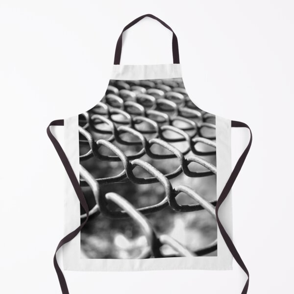 Item preview, Abstract Chain Fence Texture Black and White Urban Minimal Wall Art designed and sold by onubi.