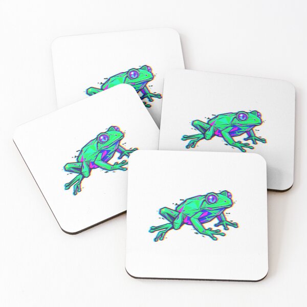 Item preview, Vibrant Geometric Frog – Abstract Art Sticker for Youth Decoration designed and sold by bsbd-action.