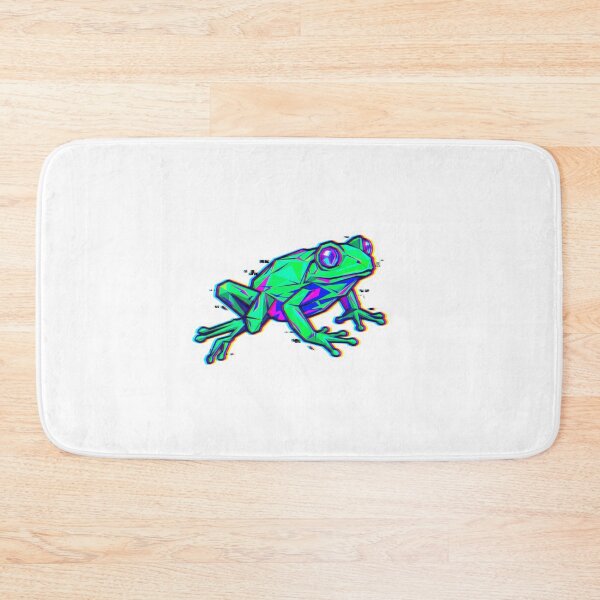 Item preview, Vibrant Geometric Frog – Abstract Art Sticker for Youth Decoration designed and sold by bsbd-action.