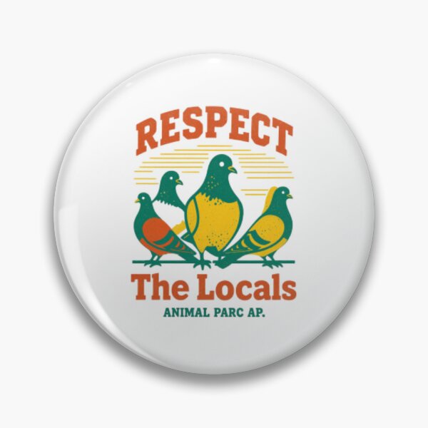Item preview, Respect The Locals Pigeon Art — Vintage Bird Illustration | Retro City Wildlife Design designed and sold by Colorful-Garden.