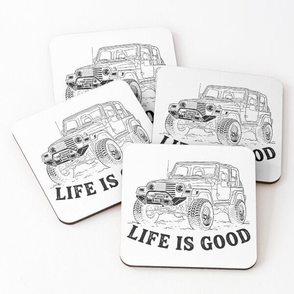 Item preview, Life is Good Wrangler TJ Off-Road 4x4 American Flag Adventure Black designed and sold by Off-Road-Zone.