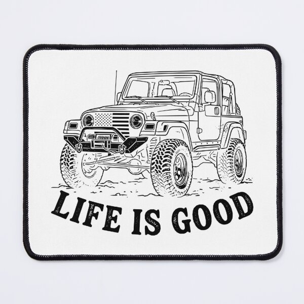 Item preview, Life is Good Wrangler TJ Off-Road 4x4 American Flag Adventure Black designed and sold by Off-Road-Zone.