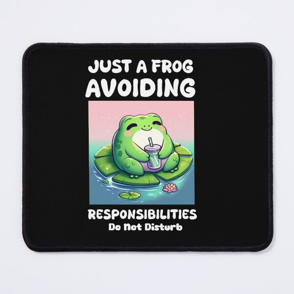 Item preview, Funny Kawaii Frog Avoiding Responsibilities - Cute Introvert Froggy designed and sold by Abibless1998.