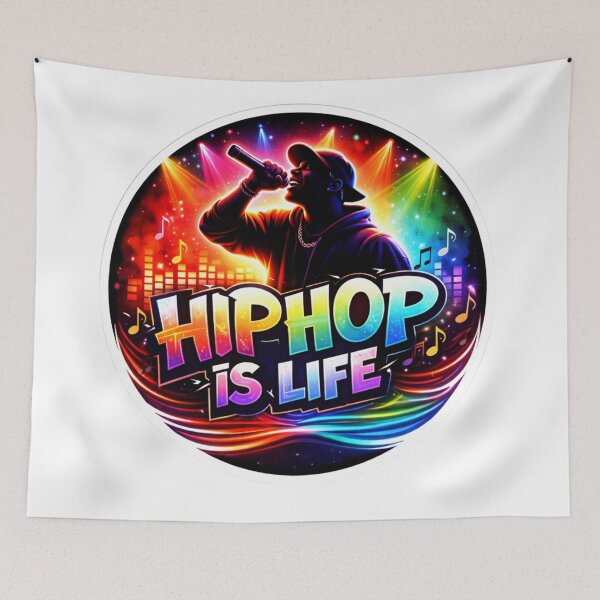 Item preview, Hip Hop Is Life Neon Circle designed and sold by lorand-designs.