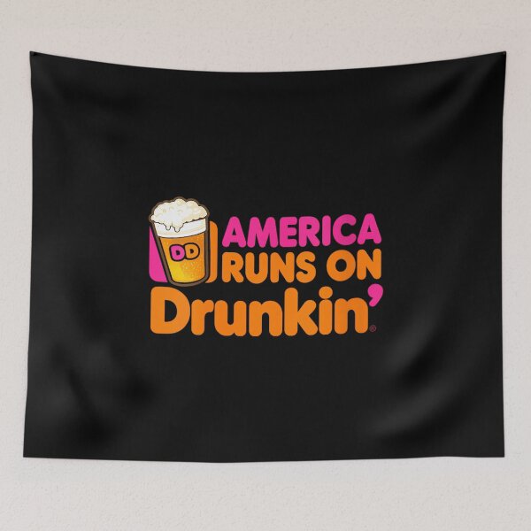 Item preview, Women's America Runs on Drunkin Funny Sarcastic Joke Graphic Novelty designed and sold by DorisSPipkin.