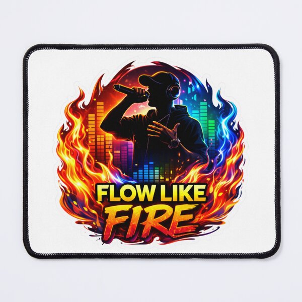 Item preview, Flow Like Fire Neon Rap designed and sold by lorand-designs.