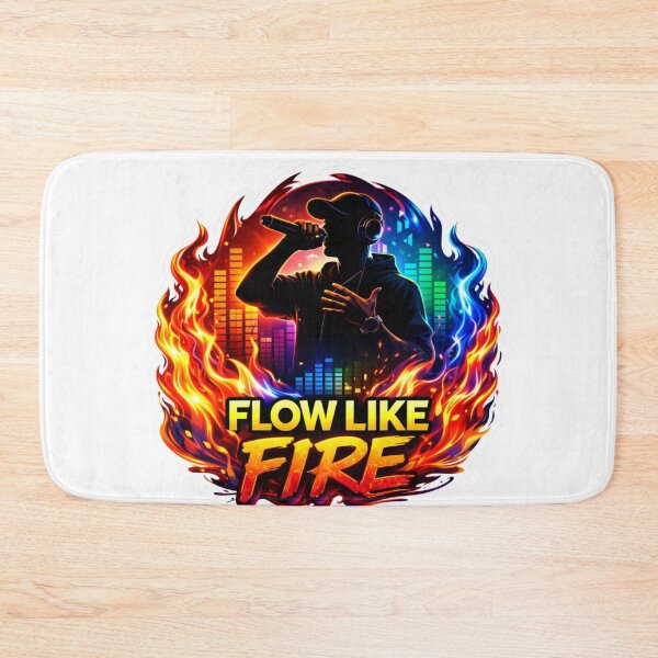 Item preview, Flow Like Fire Neon Rap designed and sold by lorand-designs.