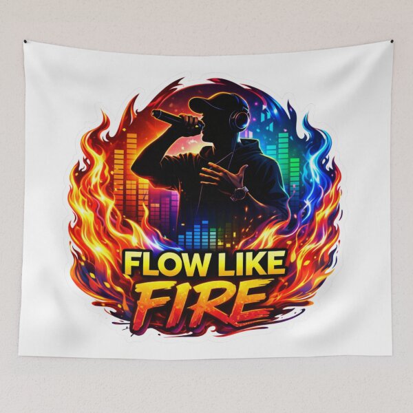 Item preview, Flow Like Fire Neon Rap designed and sold by lorand-designs.