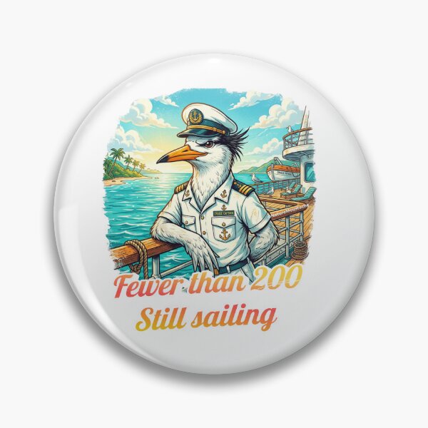 Item preview, Funny Bird Gift - Critically Endangered Chinese Crested Tern Ship Captain T-Shirt - Fewer Than 200 Left - Wildlife Humor - Bird Lover Gift designed and sold by Nature & Moustaches.