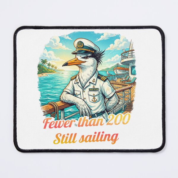 Item preview, Funny Bird Gift - Critically Endangered Chinese Crested Tern Ship Captain T-Shirt - Fewer Than 200 Left - Wildlife Humor - Bird Lover Gift designed and sold by Nature & Moustaches.