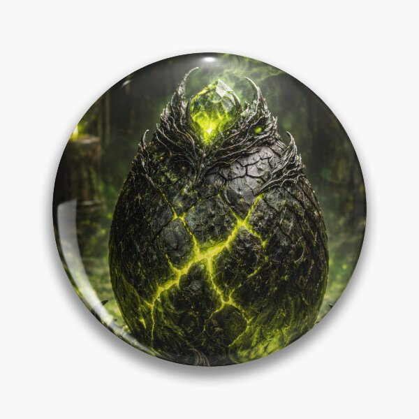 Item preview, Poison Dragon Egg – Glowing Green Cracks, Dark Fantasy Artifact, Magical Dragon Egg, Toxic Aura, Green Crystal designed and sold by DrakariArt.