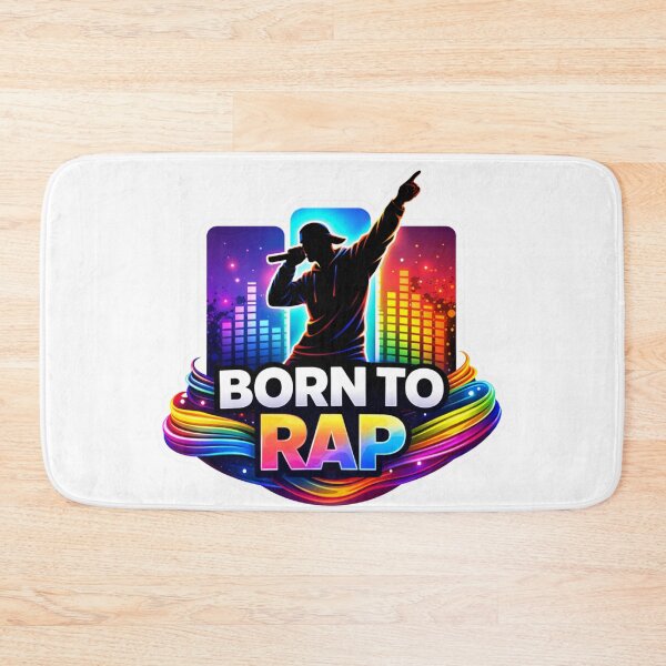 Item preview, Born to Rap Neon Silhouette designed and sold by lorand-designs.