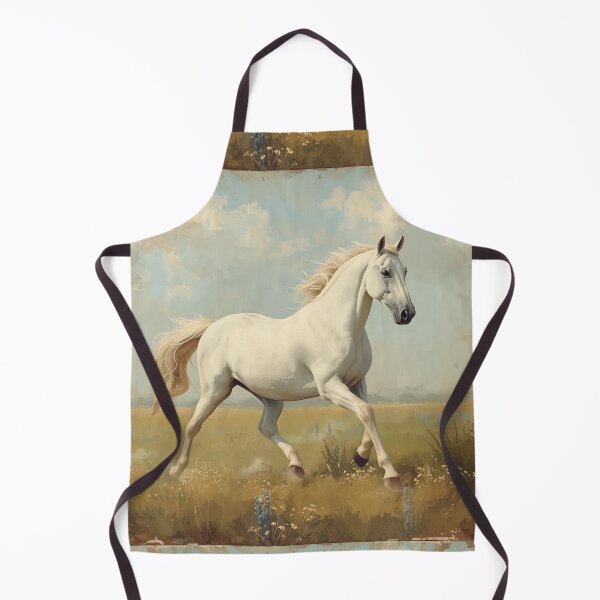 Item preview, White Horse Running Free on a Field designed and sold by AlinaSCorner.