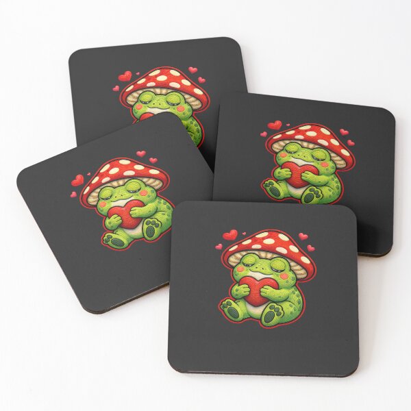 Item preview, Cute Love Frog Hugging Heart – Romantic Cozy Aesthetic Design designed and sold by ColorSplash123.