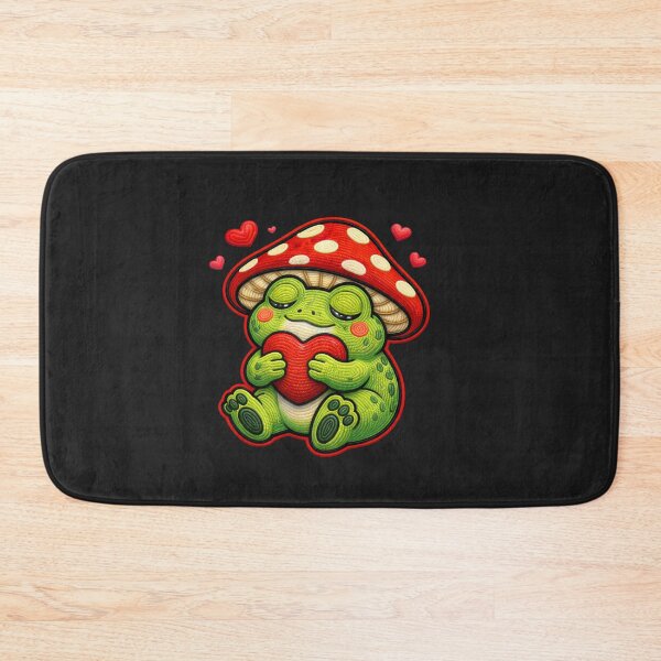 Item preview, Cute Love Frog Hugging Heart – Romantic Cozy Aesthetic Design designed and sold by ColorSplash123.