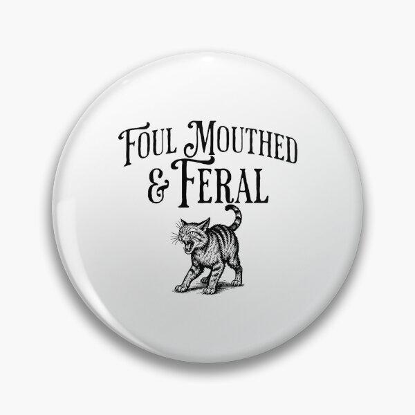 Item preview, Womens Foul Mouthed & Feral Cat Kitten Funny Sarcastic Humor Tee Premium Tri-Blend designed and sold by DorisSPipkin.