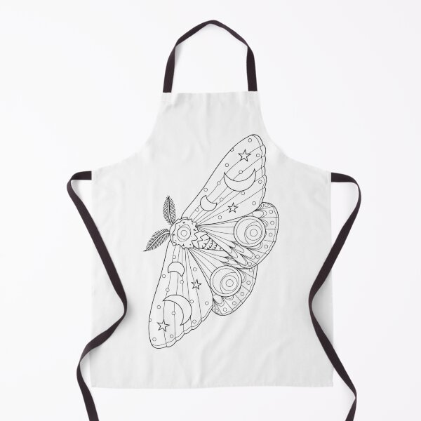 Item preview, Celestial Lunar Moth Mystic Line Art designed and sold by Siriusvibes.