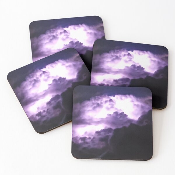 Item preview, Electric Storm Clouds – Purple Lightning Sky Photography designed and sold by heyitsmeraya.