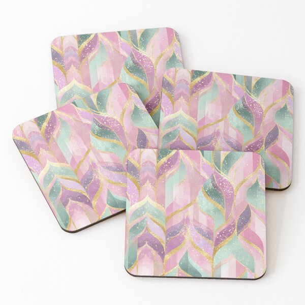 Item preview, Pastel Art Deco Pattern, Vintage Geometric Faux Glitter Design designed and sold by Nyx Creates.