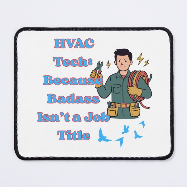 Item preview, HVAC Tech Shirt Funny Because Badass Isn’t a Job Title T-Shirt | HVAC Technician Gift | Heating Cooling AC Repair Humor Tee designed and sold by Anasalseady.