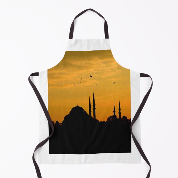 Item preview, Golden Sunset Mosque Silhouette with Birds in the Sky designed and sold by onubi.