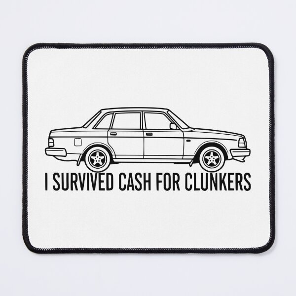 Item preview, I Survived Cash For Clunkers 240 Sedan Retro Car Black designed and sold by Off-Road-Zone.