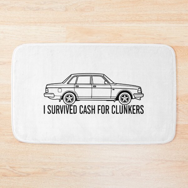 Item preview, I Survived Cash For Clunkers 240 Sedan Retro Car Black designed and sold by Off-Road-Zone.