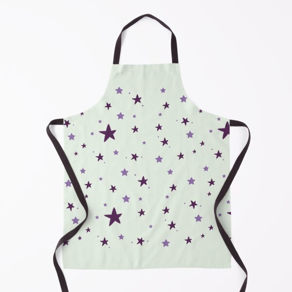 Item preview, Purple Starry Night Pattern on Soft Mint Background | Cute Cosmic Stars Design designed and sold by DreamForge Collections.