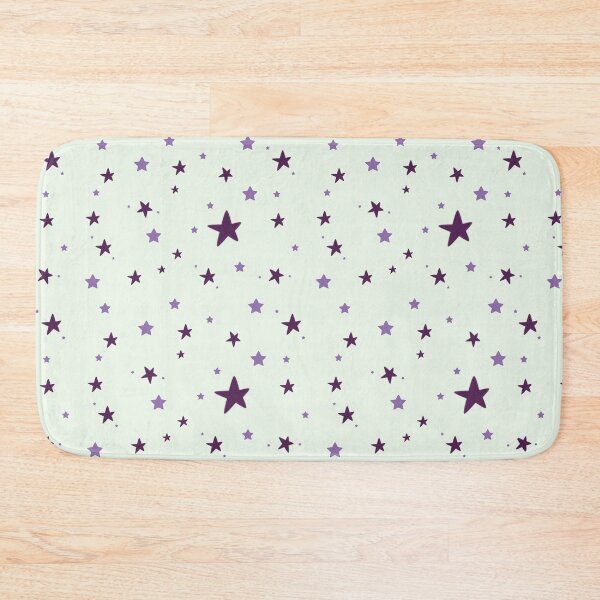 Item preview, Purple Starry Night Pattern on Soft Mint Background | Cute Cosmic Stars Design designed and sold by DreamForge Collections.