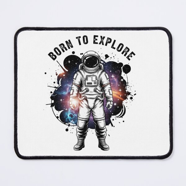 Item preview, Born To Explore Astronaut Galaxy Nebula Art designed and sold by Ossvio.