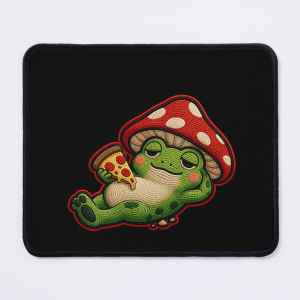 Item preview, Cute Lazy Pizza Frog – Weekend Chill Cozy Aesthetic Design designed and sold by ColorSplash123.