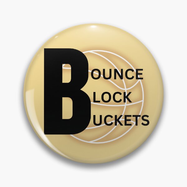 Item preview, Bounce Block Buckets - Basketball Typography designed and sold by LoudVictory.