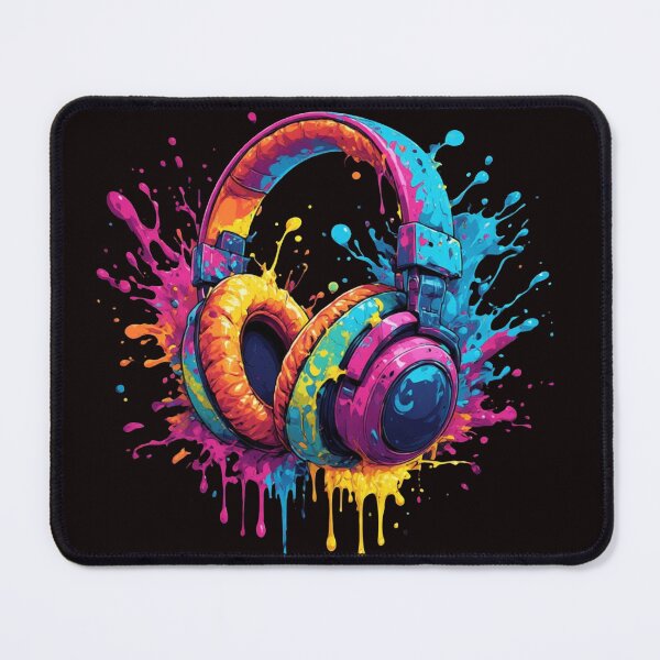 Item preview, Neon Splash Headphones Art designed and sold by sanorastyle.