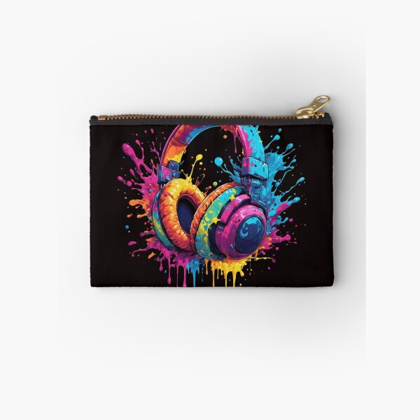 Item preview, Neon Splash Headphones Art designed and sold by sanorastyle.