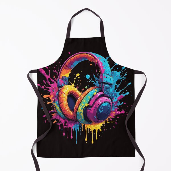 Item preview, Neon Splash Headphones Art designed and sold by sanorastyle.