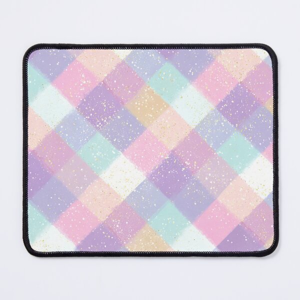 Item preview, Pastel Faux Glitter Buffalo Plaid Pattern, Diagonal Watercolor Check Design designed and sold by Nyx Creates.