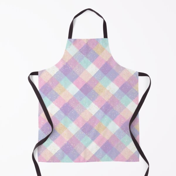 Item preview, Pastel Faux Glitter Buffalo Plaid Pattern, Diagonal Watercolor Check Design designed and sold by Nyx Creates.