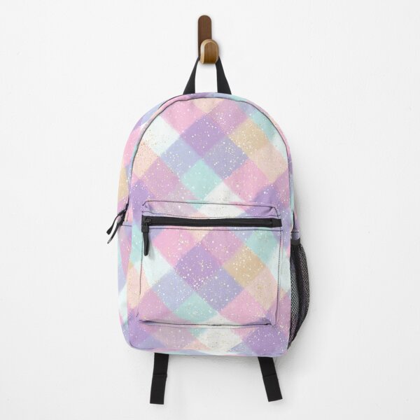 Item preview, Pastel Faux Glitter Buffalo Plaid Pattern, Diagonal Watercolor Check Design designed and sold by Nyx Creates.