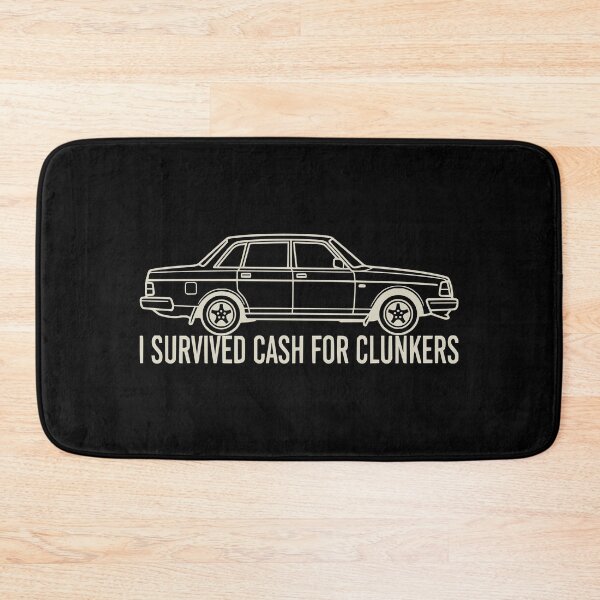 Item preview, I Survived Cash For Clunkers 240 Sedan Retro Car - Cream designed and sold by Off-Road-Zone.