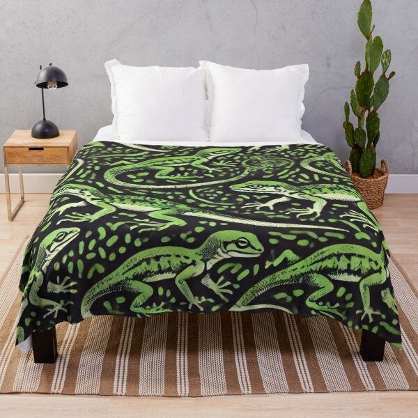 Item preview, Neon Tree Frog Pattern on Black – Tropical Frog  designed and sold by TEEJAMBOREE.