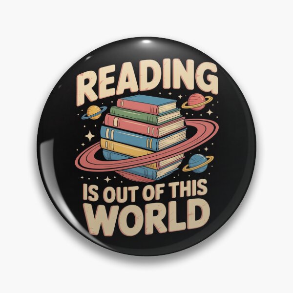Item preview, Reading Is Out Of This World | Retro Space Book Stack designed and sold by KaphzeShop.
