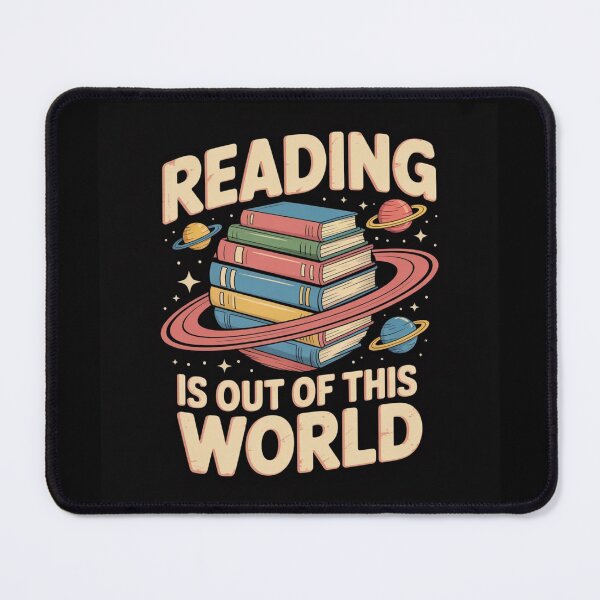 Item preview, Reading Is Out Of This World | Retro Space Book Stack designed and sold by KaphzeShop.