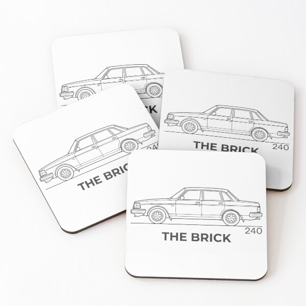 Item preview, The Brick 240 Retro Sedan Blueprint Minimalist Car Graphic designed and sold by Off-Road-Zone.
