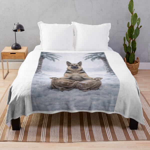 Item preview, Zen Dog in Winter – Peaceful Meditation in the Cold designed and sold by Mirgonhood.