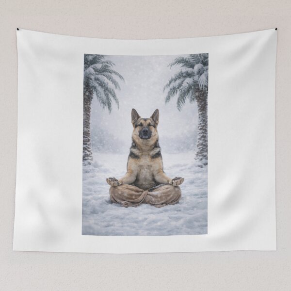 Item preview, Zen Dog in Winter – Peaceful Meditation in the Cold designed and sold by Mirgonhood.