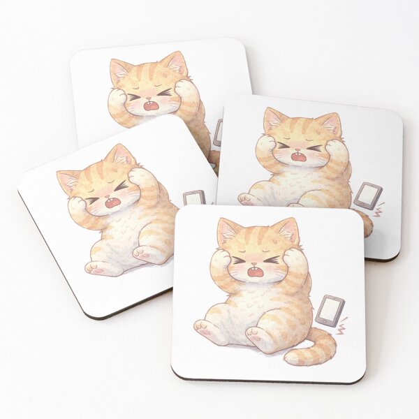Item preview, Overstimulated Cat | Cute Kawaii Aesthetic | Overwhelmed Stress Mood Design designed and sold by The Mood Index.