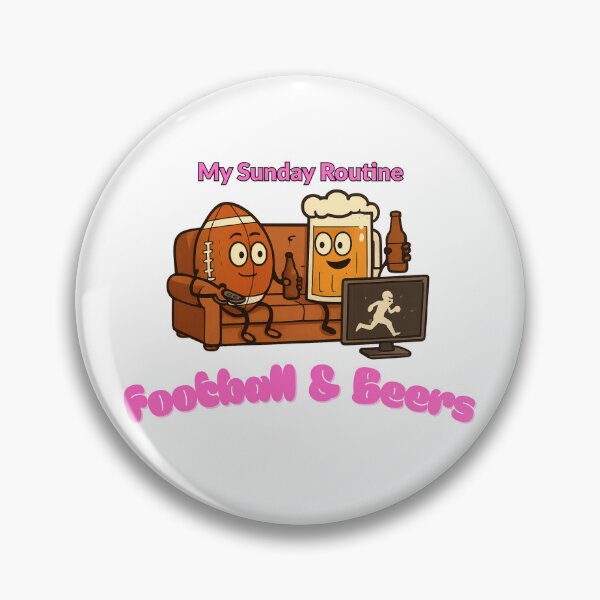 Item preview, Sunday Routine Football and Beers Cartoon designed and sold by ThatFootball12.
