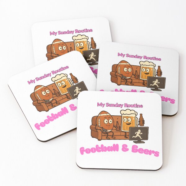 Item preview, Sunday Routine Football and Beers Cartoon designed and sold by ThatFootball12.