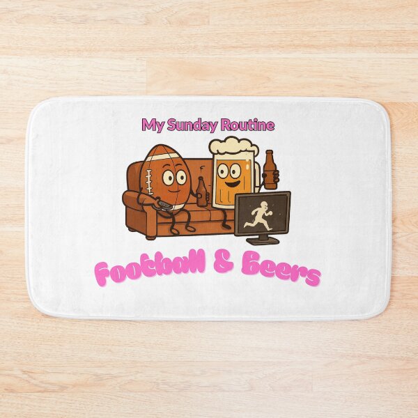 Item preview, Sunday Routine Football and Beers Cartoon designed and sold by ThatFootball12.